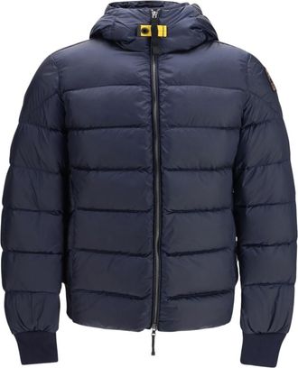 Parajumpers Navy Blue Quilted Hood Jacket