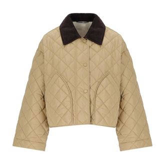 Max Mara Light Jackets, female, Beige, Size: 2XS Kaki Jacket