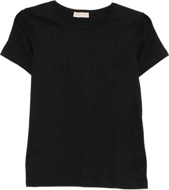 Purotatto Round-Neck Short Sleeve Blouse