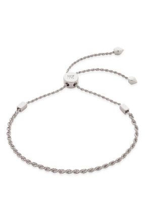 Monica Vinader Corda Rope Chain Friendship Bracelet in Silver at Nordstrom