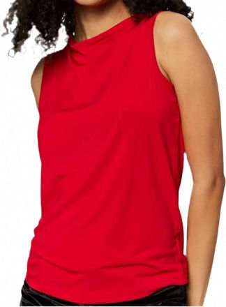 Sanctuary Soft Cowl Shell Sleeveless Top In Cherry Lacquer