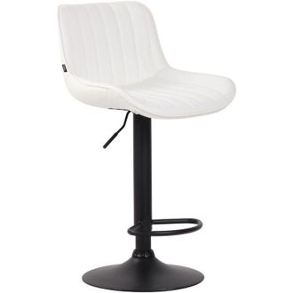 Clp Taburete de bar Lentini en cuero sintético Blanco Negro