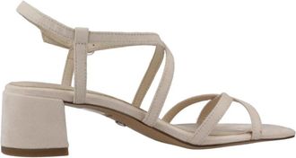 Tamaris Elegante High Heel Sandalen - Dames - Sandalen met hakken - Beige - 36 EU - Schoenen