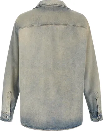 Maison Margiela Numeric Signature Denim Shirt - Blue