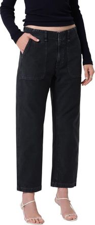 Citizens Of Humanity Winslow Utility Ankle Jeans in Washed Black at Nordstrom, Size 23