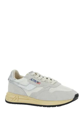 Autry Womens Sneakers Reelwind Grey Leather Blend Nylon Trainers