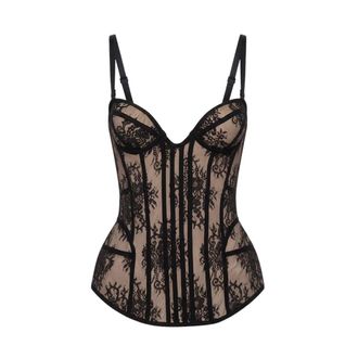 Giuseppe Di Morabito Lace Bustier - Dames - Tops - Zwart - Maat: M Taf