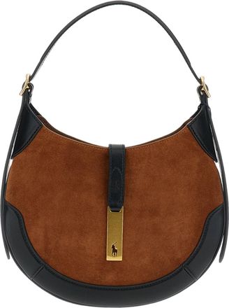Polo Ralph Lauren Brown Black Polo Id Small Shoulder Bag