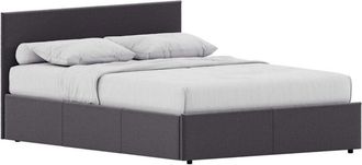 Home Discount Veronica King Ottoman Storage Bed with Gel Memory Foam Pocket Spring Mattress, Dark Grey Linen