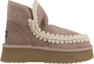 Mou Winter Boots, female, Gray, Size: 7 US Mini Eskimo Platform Boot