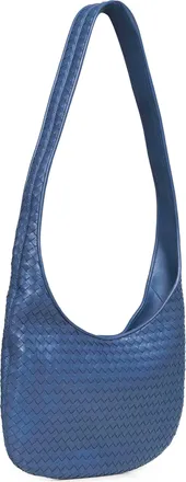 Bottega Veneta Mens Crossbody Bag Venezia Blue Calf Leather Shoulder