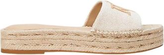 Ralph Lauren Espadrilles Polly van geverfd canvas - Dames - Sandalen - Bruin - 40 EU - Jute - Schoenen