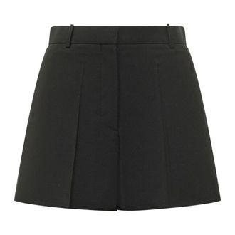 Givenchy Pleated Back Shorts in Wool and Mohair - female - Givenchy - Short Skirts - Black - S - Skirts