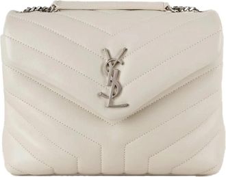 Saint Laurent Bolso Loulou de Piel - Bags - Mujer - Beige - ONE SIZE
