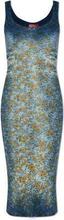 Diesel M-Egita Dress - Dames - Casual kleedjes - Blauw - 2XS - Katoen - Kleedjes