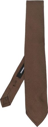 Dsquared2 silk-jacquard tie - men - Silk - One Size - Brown
