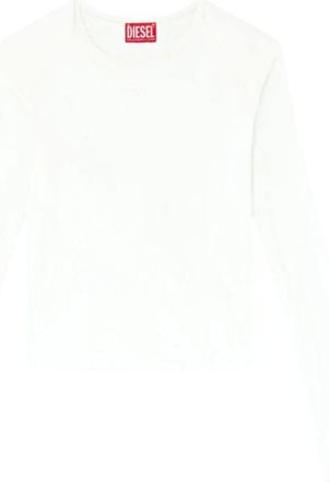 Diesel Long Sleeve Top - Dames - Longsleeves - Wit - S - Katoen - Tops