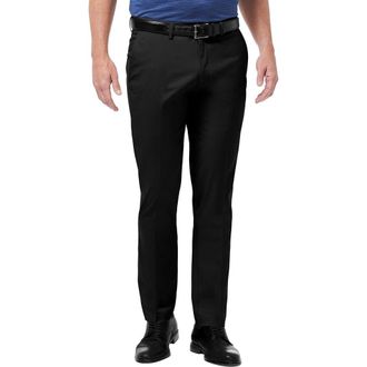 Haggar Haggar Premium No Iron Khaki Slim Fit Pant in Black at Nordstrom Rack, Size 32 X 29