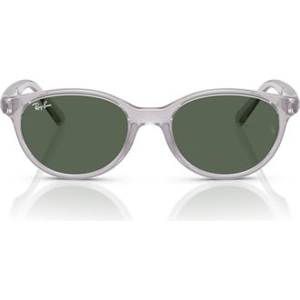 Ray-Ban Kids 45mm Oval Sunglasses in Transparent Grey at Nordstrom