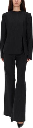 Courr&egrave;ges Pinstripe Jacket - Black