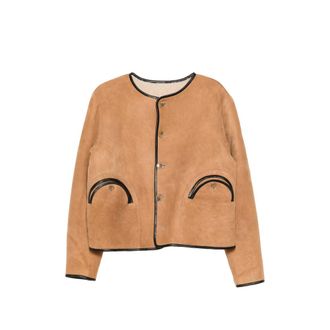 Blaz&eacute; Milano Button-fastening Shearling Jacket