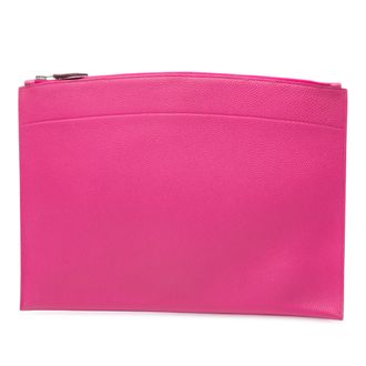 Herm&egrave;s Rose Poupre Large Togo Bazar Pouch