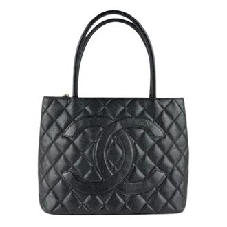 Chanel Pre-owned Tote Bags, female, Black, Size: ONE SIZE Pre-owned Vintage Tote Bag