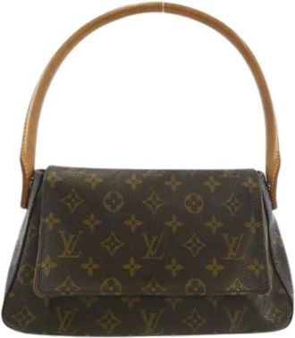 Louis Vuitton Pre-owned Handbags, female, Brown, Size: ONE SIZE Pre-owned Monogram Mini Looping Shoulder Bag