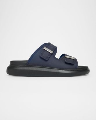 サンダル VERSACE Men Sandals 78YA3SQ3 ZSC22288 BLUE $325 VERSACE Gomma Men's Blue Palazzo Medusa Pool Slides
