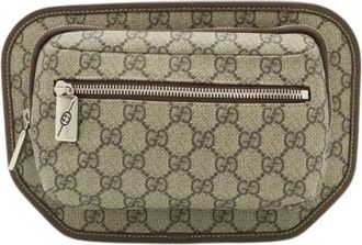 Gucci Pre-owned GG Supreme heuptas - Heren - Vintage Heuptassen - Beige - ONE Size - Leer - Vintage