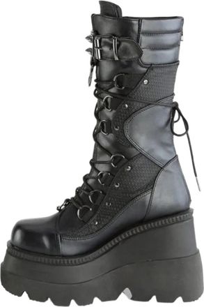 Generic Ladies High Platform Boots Big Size Rivet Goth High Heels Boots Women Cosplay Wedges Punk Shoes Woman Gothic Shoes(Black,6.5 UK)