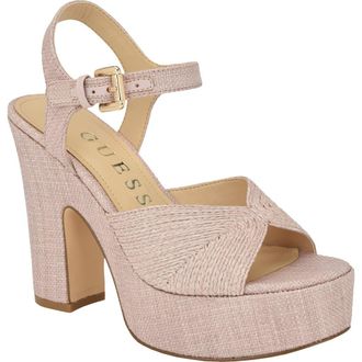 Guess Saylin Ankle Strap Platform Sandal in Light Pink at Nordstrom Rack, Size 8.5