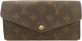 Louis Vuitton Coquelicots Marron Coated Canvas Long Wallet (Bi-Fold) (Pre-Owned)