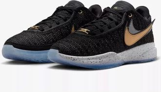 Nike Mens Nike LeBron XX DJ5423-003 Sneaker US 8.5 Black Gold Running Shoes RHS2512