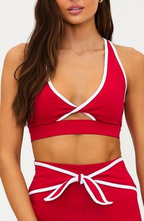 Beach Riot Twist Cutout Sports Bra in Peppermint at Nordstrom, Size X-Small