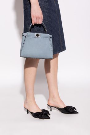 Fendi Peekaboo Mini Handbag, Womens, Blue