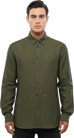 Dsquared2 Olive Regular Solid Shirt