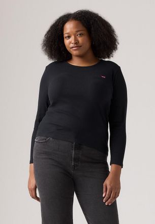 Levi's Plus T-shirt met lange mouwen en ronde hals