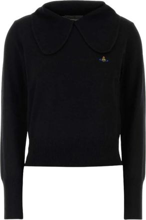 Vivienne Westwood Crewneck Trui - Dames - Ronde hals truien - Zwart - XS - Wol - Truien & Vesten