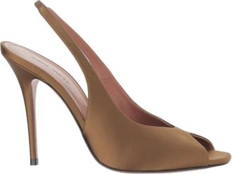 Amina Muaddi High Heel Sandals, female, Brown, Size: 10 1/2 US Kristina Sling 105