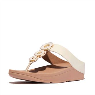 FitFlop Womens Fino Resin Toe Post Sandal In Paris Beige