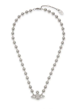 Vivienne Westwood Thames Mini Bas Relief orb Necklace - Silver - One Size