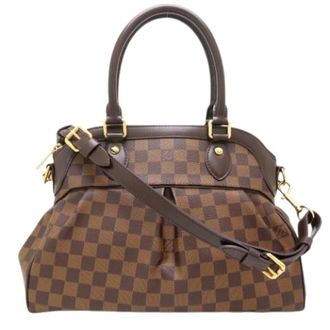 Louis Vuitton Pre-owned Damier Canvas Schoudertas - Dames - Pre-owned - Bruin - Maat: ONE Size Zijde