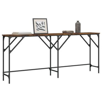 vidaXL Vidaxl - Mesa Consola Madera De Ingenier&iacute;a Roble Ahumado 180x29x75 Cm
