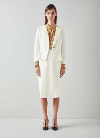 L.k. Bennett Womens Sky Jackets,Ivory - Size 14 UK