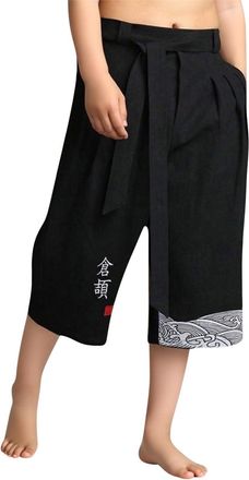 Generic Japanese Kimono Traditional Pants Children s Asian Clothing Bath Pant Casual Loose Children s Japan Style Cotton and Linen Cropped Trousers Plus Size 