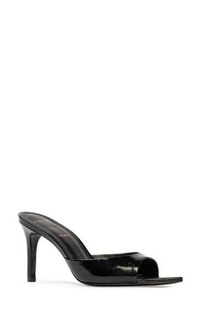 Black Suede Studio Brea Pointed Toe Sandal in Black Patent at Nordstrom, Size 7.5Us