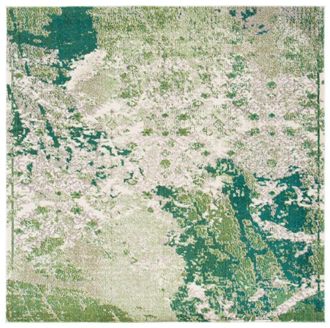 Safavieh Alfombra verde/marfil 152 x 152 cm