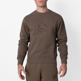 Burberry EKD Embroidered Cotton Sweatshirt, Size Small
