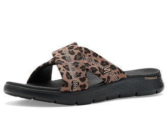 Skechers On-The-Go GO Walk Flex Sandals w/ Leopard Print Womens Sandals Black/Leopard : 11 B - Medium, Synthetic